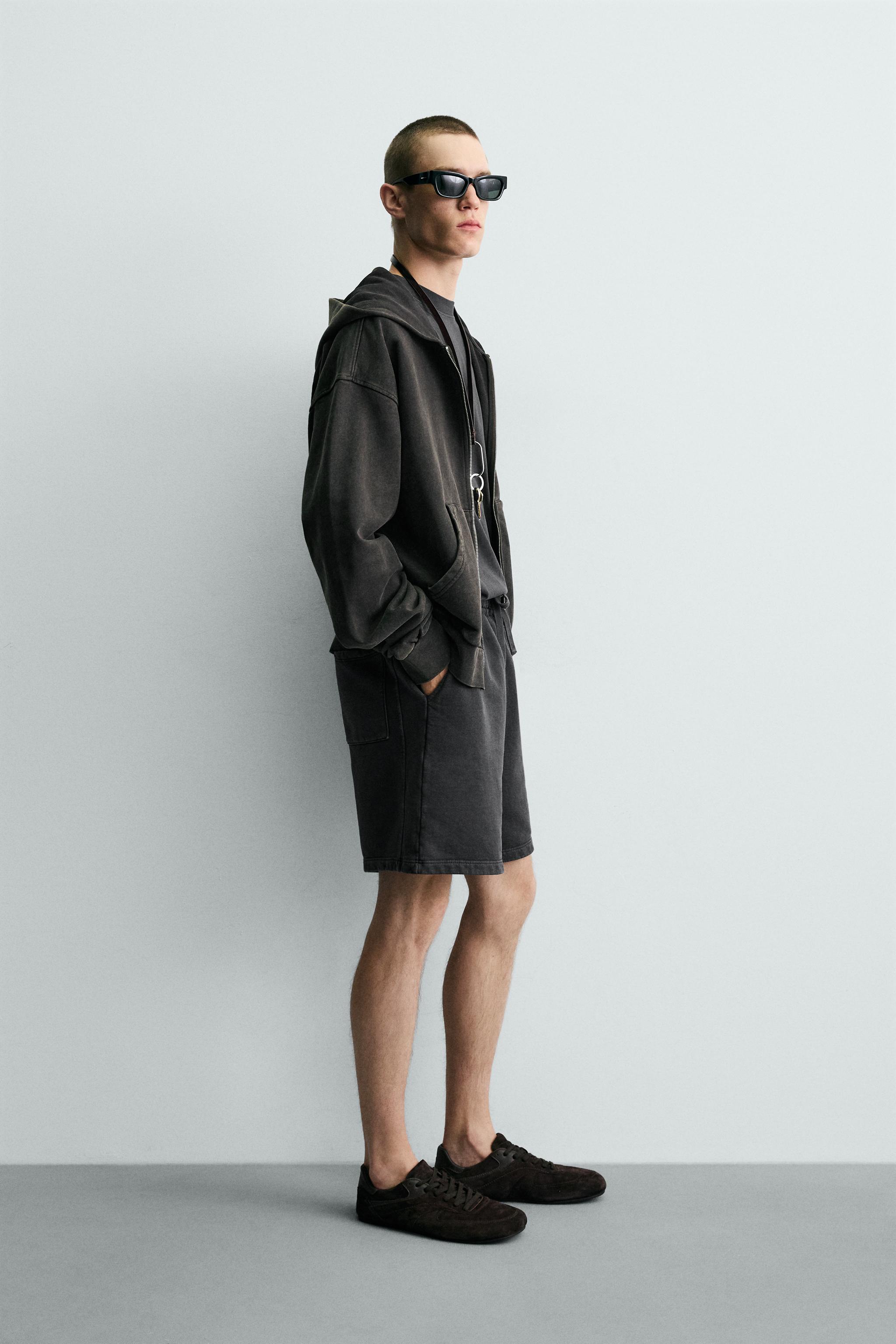 SHORT DE JOGGING BASIQUE DÉLAVÉ
